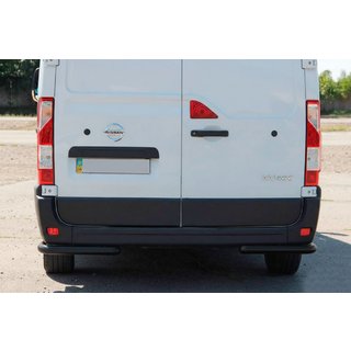 Задние уголки AK003 Черные (2 шт., нержавейка) Renault Master 2011-2023 гг. фото 1