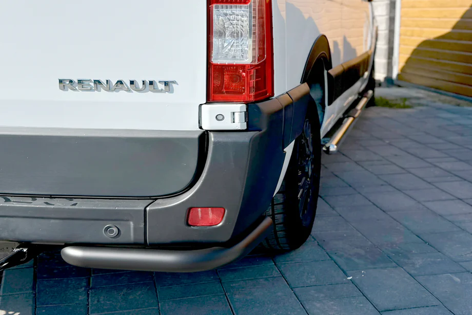 Renault Master 2011-2023 гг. Задние уголки AK003 Черные (2 шт., нержавейка) Фото 7