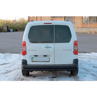 Задняя защита Black (нерж. сталь) 60 мм Citroen Berlingo 2008-2018 гг. фото 2