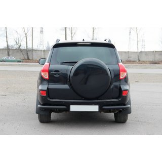 Задние уголки AK003 Черные (2 шт., нержавейка) Toyota Rav 4 2006-2013 гг. фото 2
