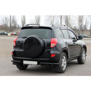 Задние уголки AK003 Черные (2 шт., нержавейка) Toyota Rav 4 2006-2013 гг. фото 4