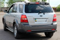 Kia Sorento I BL 2002-2009 гг. Задняя дуга AK002 Черная (нерж.) фото 3