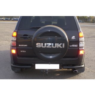Задняя защита AK003 Черный (нерж. сталь) Suzuki Grand Vitara 2005-2017 гг. фото 1