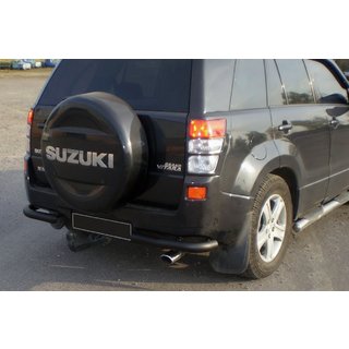Задняя защита AK003 Черный (нерж. сталь) Suzuki Grand Vitara 2005-2017 гг. фото 2