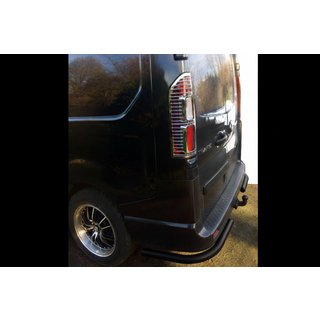 Задние уголки Black (2 шт., нержавейка) Renault Trafic 2015- гг. фото 2