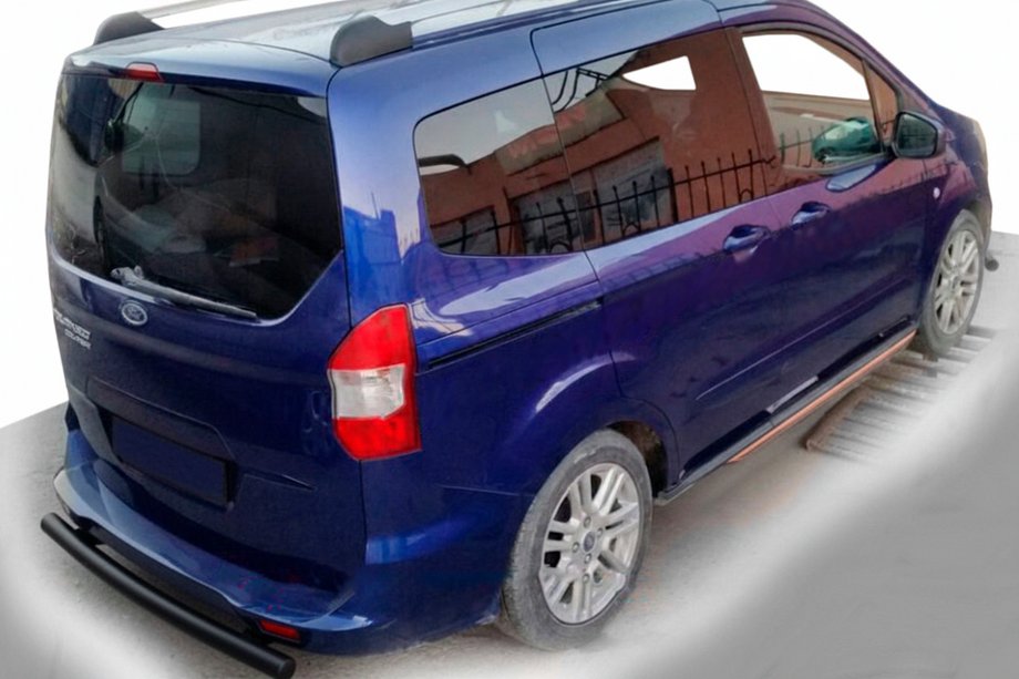 Ford Courier 2014-2023 гг. Задняя дуга AK002 Черная Image