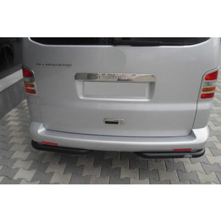 Задние уголки AK003 Черные (2 шт., нержавейка) Volkswagen T6 2015-2024 гг. фото 1