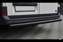 Volkswagen Crafter 2016- гг. Задняя защита AK002 Черная (нерж. сталь) фото 1
