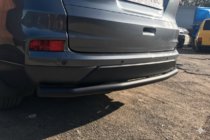 Honda CRV 2012-2016 гг. Задняя дуга AK002 Черная (нерж. сталь) фото 1