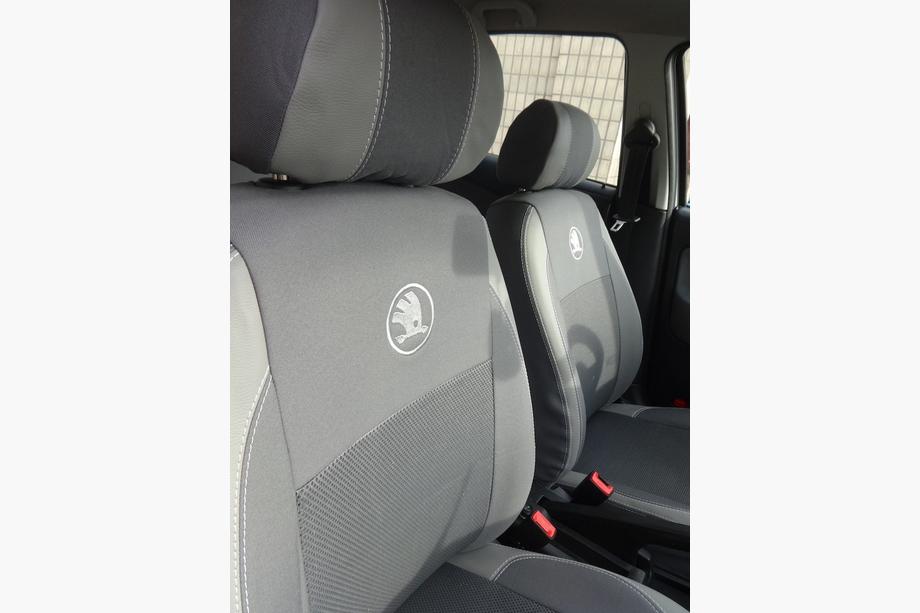 Skoda Octavia II A5 2010-2013 гг. Авточехлы (Эко-кожа↗Ткань, Premium) Фото 25