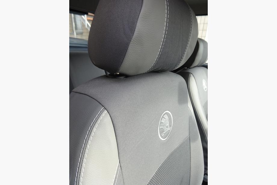 Skoda Octavia II A5 2010-2013 гг. Авточехлы (Эко-кожа↗Ткань, Premium) Фото 28