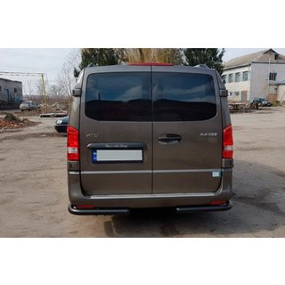 Задний уголковый защитный элемент AK003 Черный (нерж. сталь) фото 3