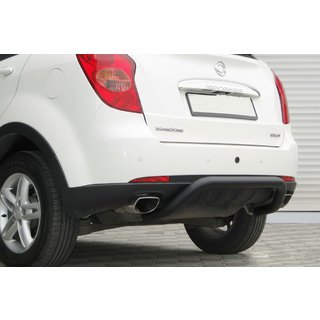 Задняя дуга AK006 Черная (нержавейка) SsangYong Action 2005-2018 гг. фото 2