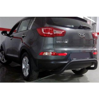 Задняя дуга AK007 Черная (нерж. сталь) Kia Sportage 2010-2015 гг. фото 1