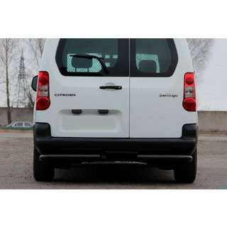 Задние угловые дуги AK-003 Черные (нерж. сталь) Peugeot Partner Tepee 2008-2018 гг. фото 1