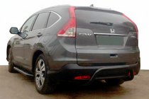 Honda CRV 2012-2016 гг. Задняя дуга AK007 Черная (нерж. сталь) фото 1