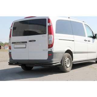 Задние уголки AK003-Double Black (2 шт, нерж. сталь) Mercedes Vito W639 2004-2014 гг. фото 1