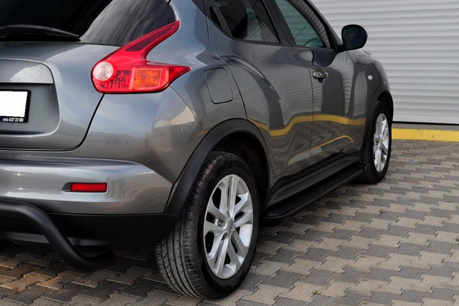 Nissan Juke 2010-2019 гг. Задняя дуга AK007 Черная (нерж. сталь) Фото 4