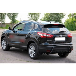 Задняя дуга AK007-1 Черная (Нержавейка) Nissan Qashqai 2014-2021 гг. фото 4