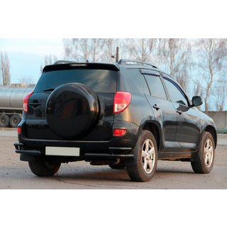 Задние уголки AK003-double Черный (2 шт., нержавейка) Toyota Rav 4 2006-2013 гг. фото 3