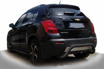 Chevrolet Trax 2012-2023 гг. Задняя дуга AK007 Черная (нерж. сталь) фото 1
