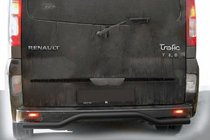 Renault Trafic 2001–2015 гг. Задняя защита AK006 Черный (нерж. сталь) фото 1