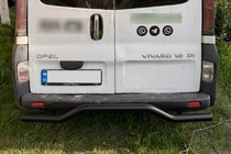 Renault Trafic 2001–2015 гг. Задняя защита AK006 Черный (нерж. сталь) фото 4