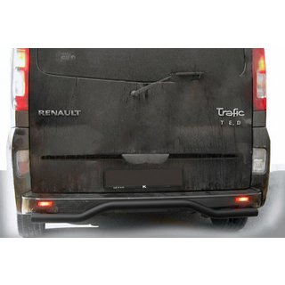Задняя защита AK006 Черный (нерж. сталь) Renault Trafic 2001–2015 гг. фото 1