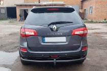 Renault Koleos 2008-2016 гг. Задняя дуга AK002-1 Черная (нерж. сталь) фото 3