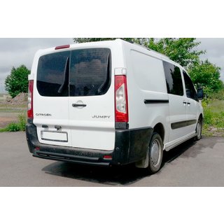 Задняя двойная дуга AK002 Черная (нержавеющая сталь) Fiat Scudo 2007-2015 гг. фото 2