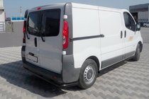 Nissan Primastar 2002-2014 гг. Задняя защита AK005 Черный (нерж. сталь) фото 1