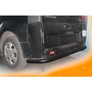 Задняя защита с углами Black (нерж) Renault Trafic 2001–2015 гг. фото 2