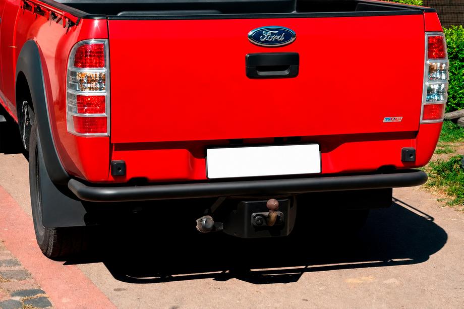 Ford Ranger 2007-2011 гг. Задняя защита AK005 Черный (нерж. сталь) Фото 1