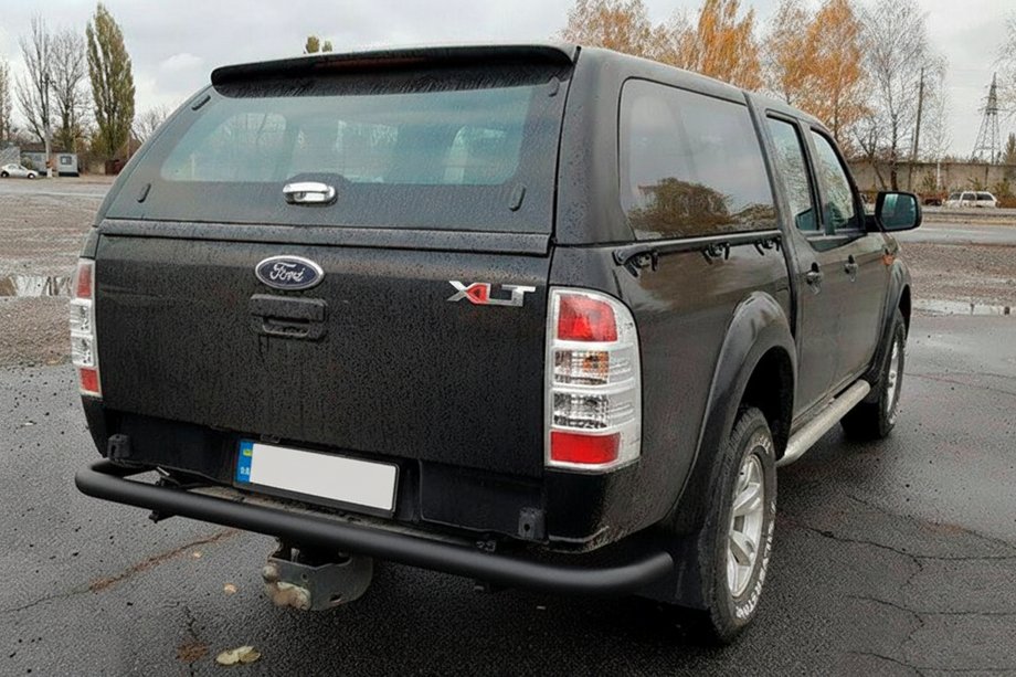 Ford Ranger 2007-2011 гг. Задняя защита AK005 Черный (нерж. сталь) Фото 3