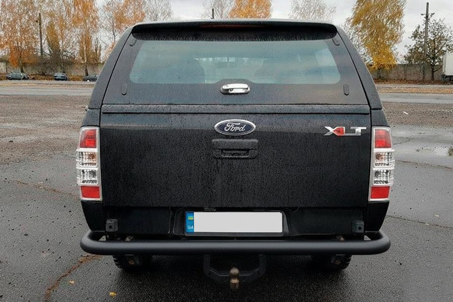 Ford Ranger 2007-2011 гг. Задняя защита AK005 Черный (нерж. сталь) Фото 4