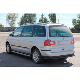 Задняя защита AK005 Черный Volkswagen Sharan 1995-2010 гг. фото 4