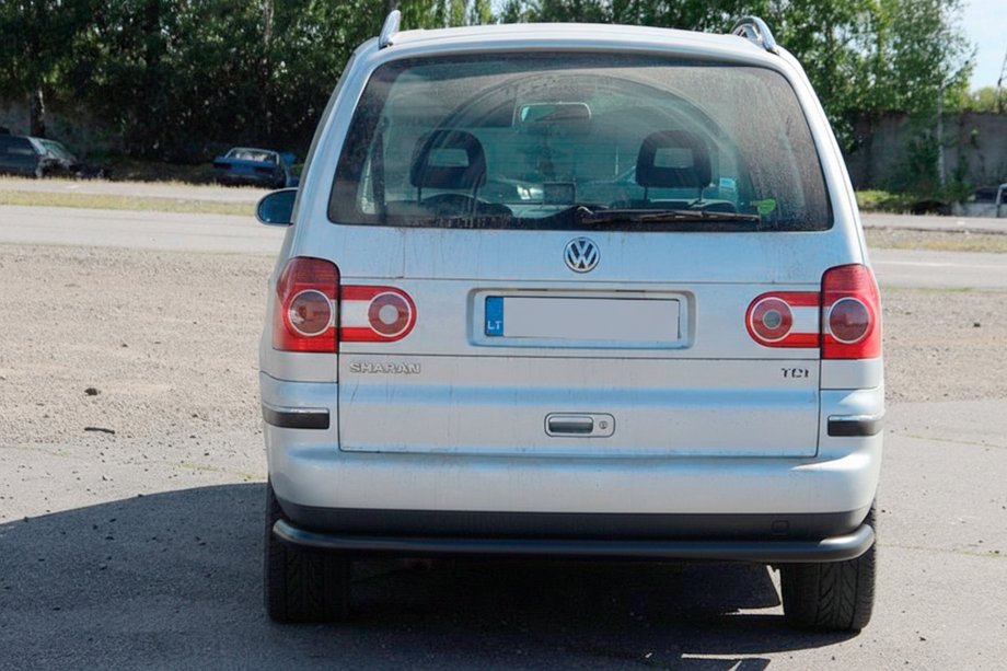 Ford Galaxy 1995-2006 гг. Задняя защита AK005 Черный Фото 4