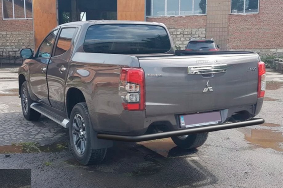 Fiat Fullback 2016- гг. Задняя защита AK005 Черный (нерж. сталь) Фото 2