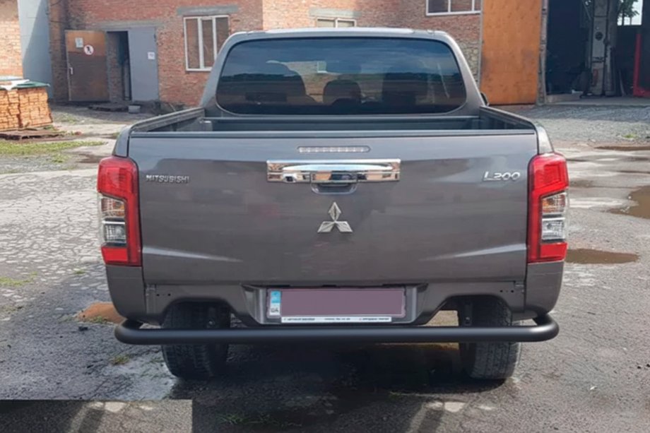 Fiat Fullback 2016- гг. Задняя защита AK005 Черный (нерж. сталь) Фото 3