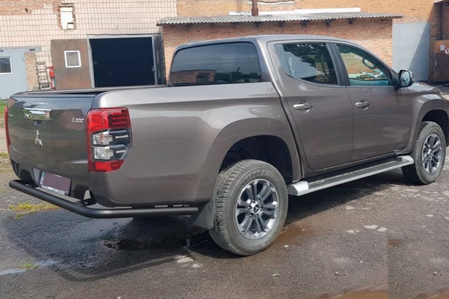 Fiat Fullback 2016- гг. Задняя защита AK005 Черный (нерж. сталь) Фото 4