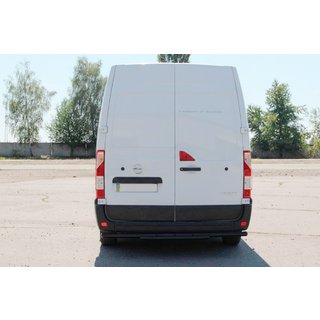 Задняя дуга AK011 Черная (нерж.) Renault Master 2011-2023 гг. фото 3