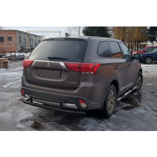 Задняя дуга AK004-2 Черная (Нержавейка) фото 3
