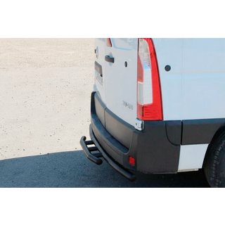 Задняя дуга AK008 Черная (нерж. сталь) Opel Movano 2010-2021 гг. фото 1