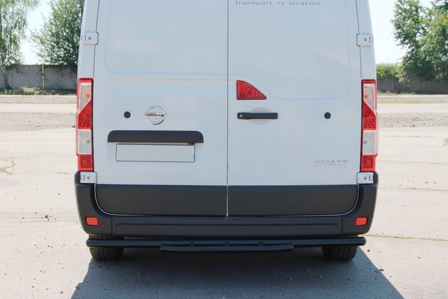 Nissan NV400 2010-2024 гг. Задняя дуга AK008 Черная (нерж. сталь) Фото 2