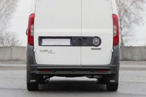 Opel Combo 2012-2018 гг. Задняя дуга AK002/1-Двойная Black (нерж.) фото 1