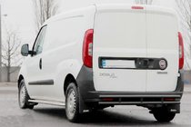Opel Combo 2012-2018 гг. Задняя дуга AK002/1-Двойная Black (нерж.) фото 2