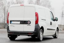 Opel Combo 2012-2018 гг. Задняя дуга AK002/1-Двойная Black (нерж.) фото 3
