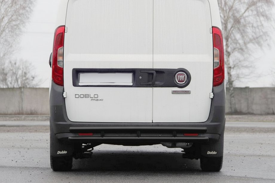 Opel Combo 2012-2018 гг. Задняя дуга AK002/1-Двойная Black (нерж.) Image