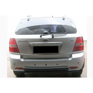 Задняя двойная дуга AK002 Черная (нержавеющая сталь) Kia Sorento I BL 2002-2009 гг.