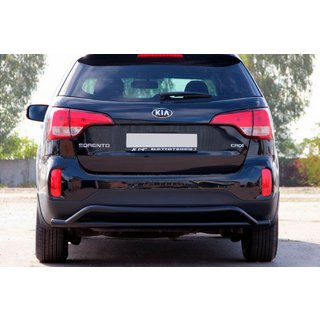 Задняя дуга AK007-2 Черная (нерж. сталь) Kia Sorento II XM 2009-2014 гг. фото 2